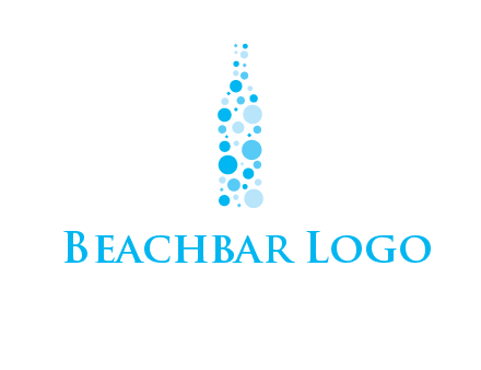bubble wine bottle icon