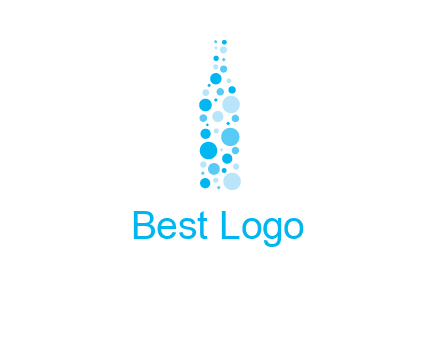 bubble wine bottle icon