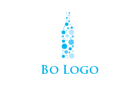 bubble wine bottle icon