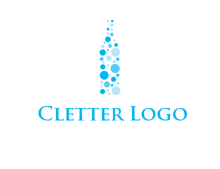bubble wine bottle icon