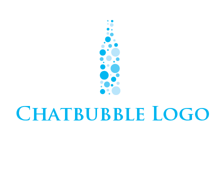 bubble wine bottle icon