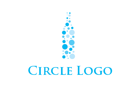 bubble wine bottle icon