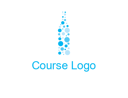 bubble wine bottle icon