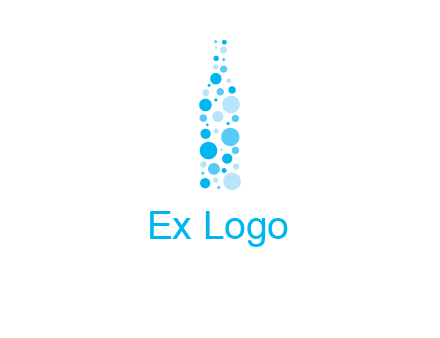 bubble wine bottle icon