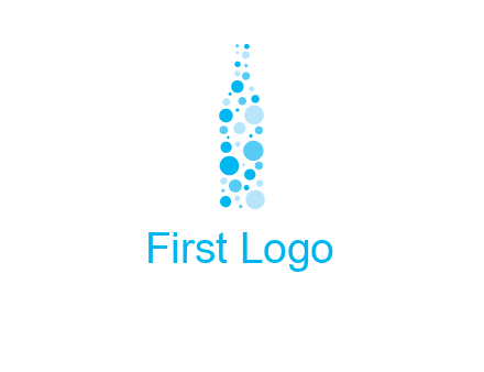 bubble wine bottle icon