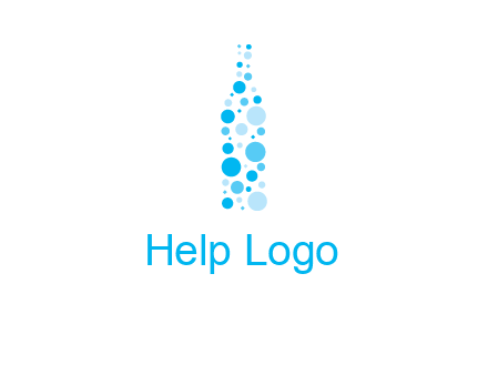 bubble wine bottle icon