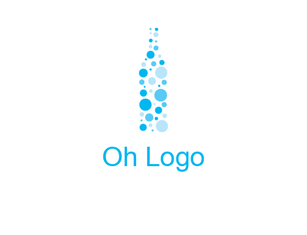 bubble wine bottle icon