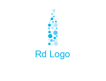 bubble wine bottle icon