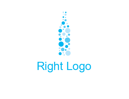 bubble wine bottle icon
