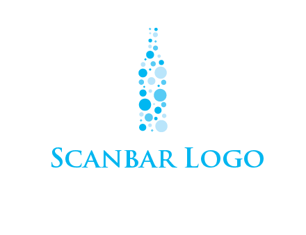 bubble wine bottle icon