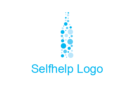 bubble wine bottle icon