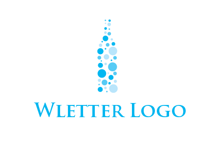 bubble wine bottle icon