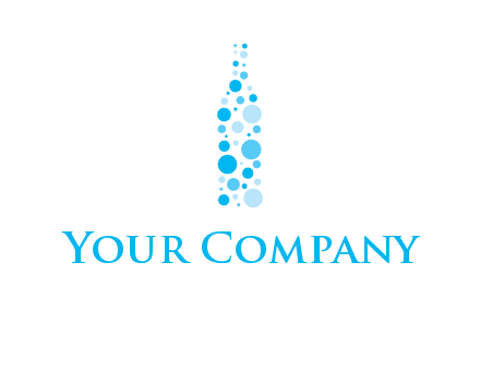 bubble wine bottle icon