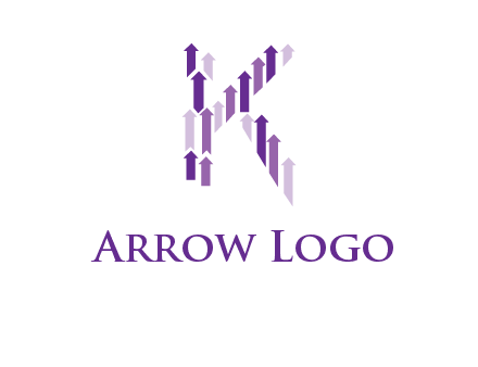 arrows in letter K logo