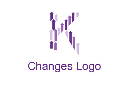 arrows in letter K logo
