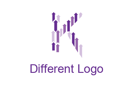 arrows in letter K logo