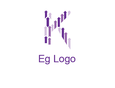 arrows in letter K logo