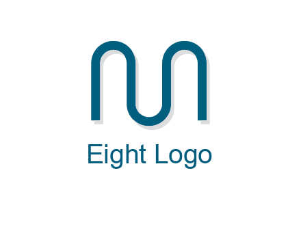 curvy line forming letter M logo