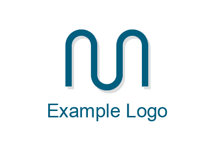 curvy line forming letter M logo