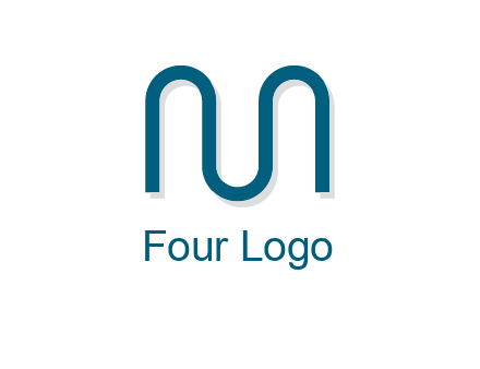 curvy line forming letter M logo