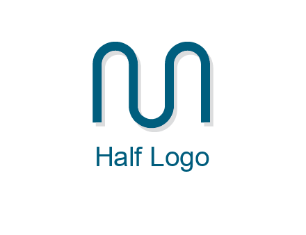 curvy line forming letter M logo