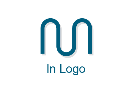 curvy line forming letter M logo