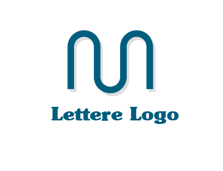 curvy line forming letter M logo
