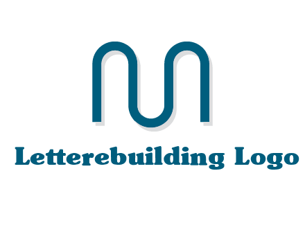 curvy line forming letter M logo