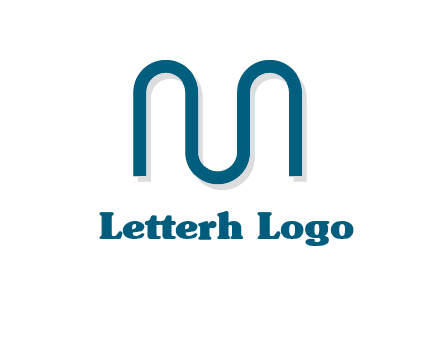 curvy line forming letter M logo