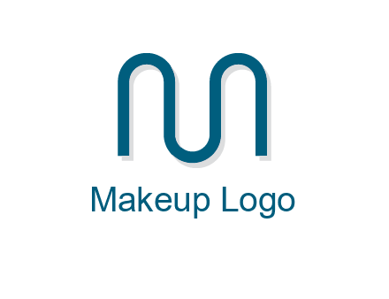 curvy line forming letter M logo