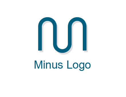 curvy line forming letter M logo