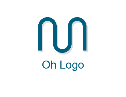 curvy line forming letter M logo