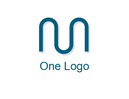curvy line forming letter M logo
