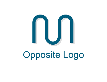 curvy line forming letter M logo