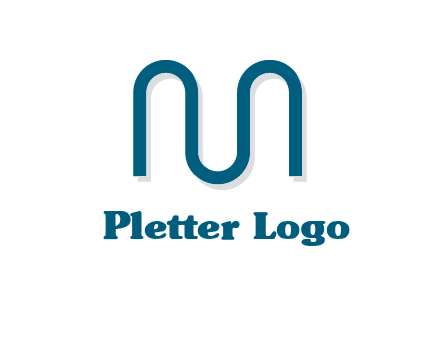 curvy line forming letter M logo