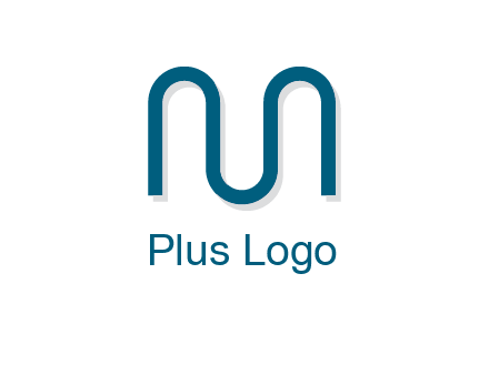 curvy line forming letter M logo