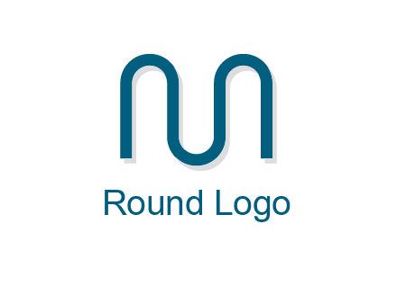 curvy line forming letter M logo