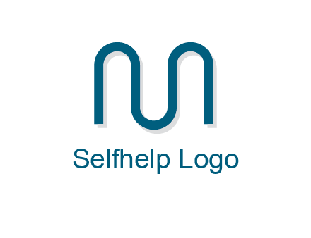 curvy line forming letter M logo