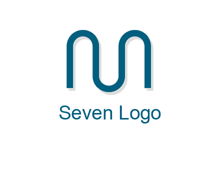 curvy line forming letter M logo
