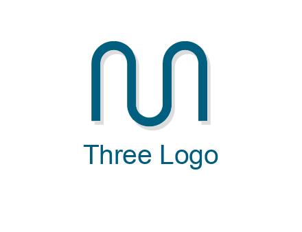 curvy line forming letter M logo