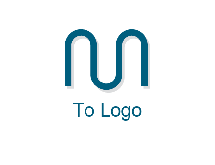curvy line forming letter M logo