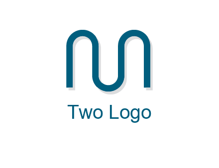 curvy line forming letter M logo