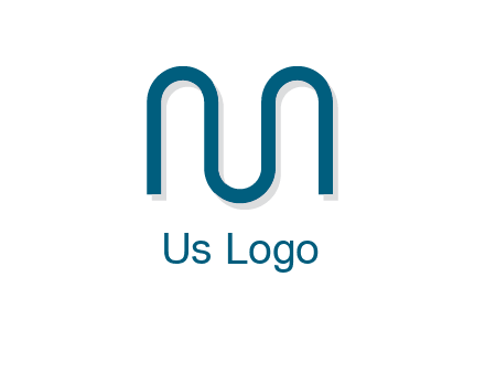 curvy line forming letter M logo