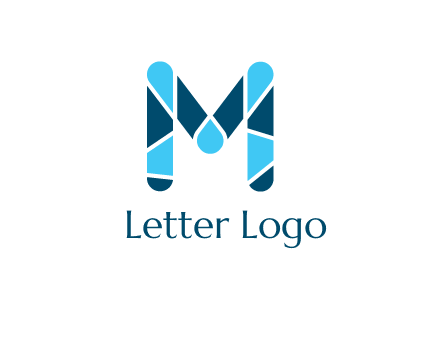 mosaic letter M logo
