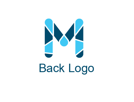 mosaic letter M logo