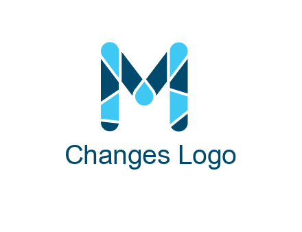 mosaic letter M logo