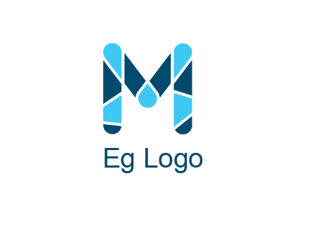 mosaic letter M logo