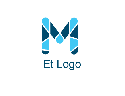 mosaic letter M logo