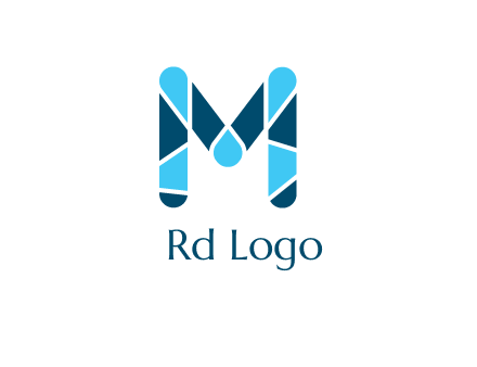 mosaic letter M logo