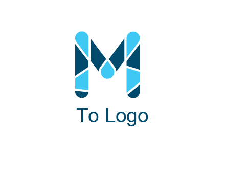 mosaic letter M logo